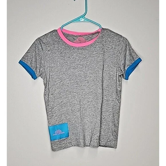 Marc Jacobs the ringer t shirt Gray/Blue Pink Womens Xs EUC - Picture 3 of 6